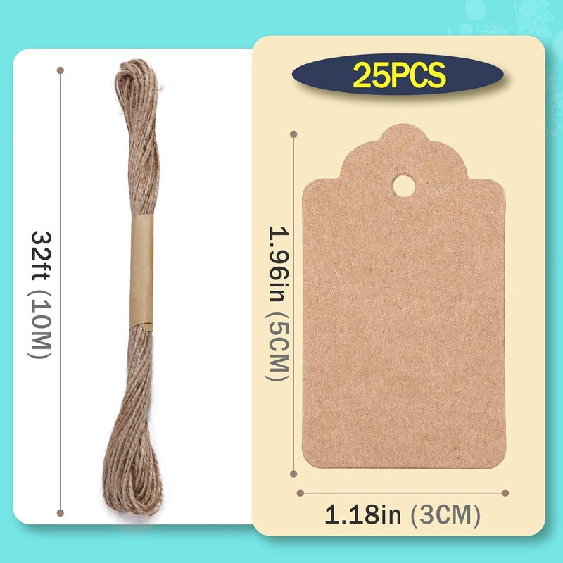 PROTITOUS 3Tier Herb Drying Rack Flower Drying with 25PCS Brown Gift Tags and 32ft Natural Jute Twine herb Dryer,Herb Drying Rack,Hanging Herb Dryer Rack, Ivory - Image 5